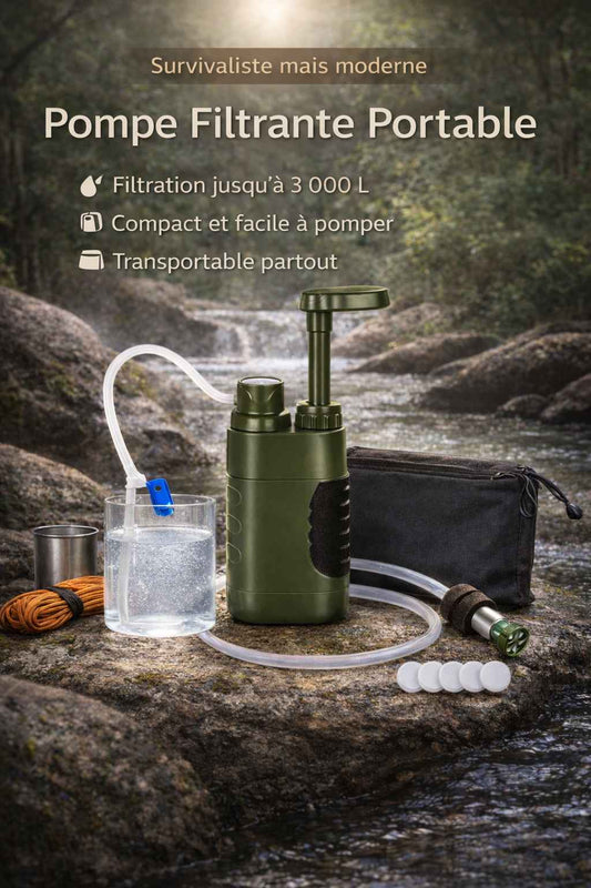 Purificateur d’eau portable – buvez partout, sans risque